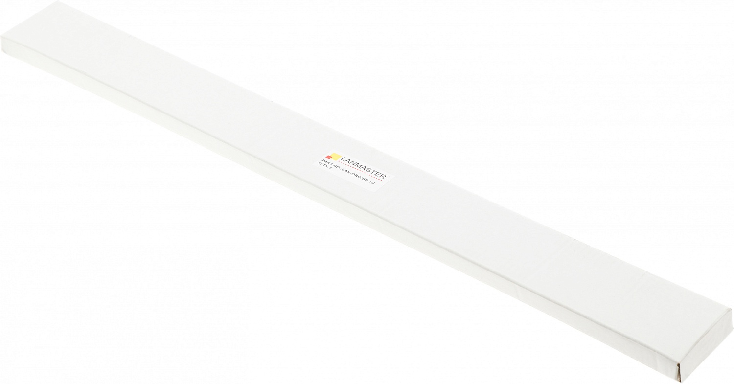 Кабельный органайзер Горизонтальный Lanmaster LAN-ORG/BP-1U двухсторонний щетки 1U шир.:19"