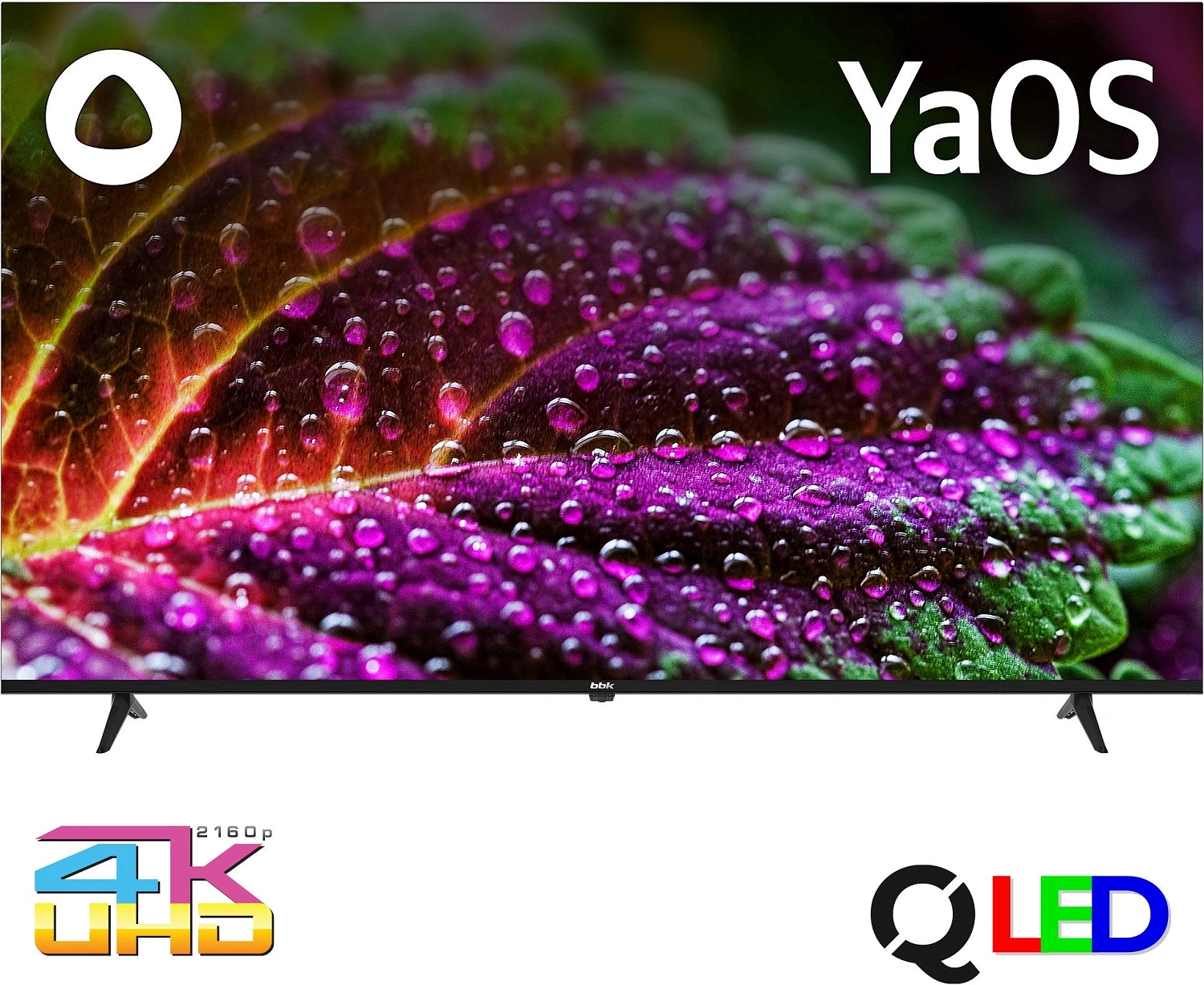 Телевизор QLED BBK 65" 65LED-9220/UTS2C (B) Яндекс.ТВ Frameless черный/черный 4K Ultra HD 60Hz DVB-T2 DVB-C DVB-S2 USB WiFi Smart TV (RUS)