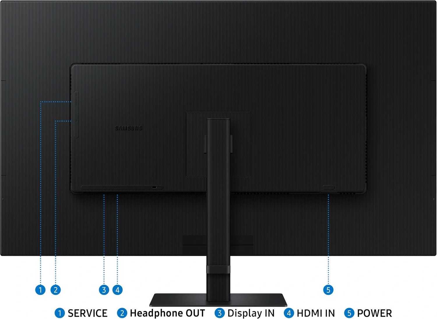 Монитор 37" SAMSUNG S37D702EAI ViewFinity S7 S70D UHD Black (VA, 3840x2160, HDMI+DP, 5 ms, 178°/178°, 350 cd/m, 3000:1, 60Hz)