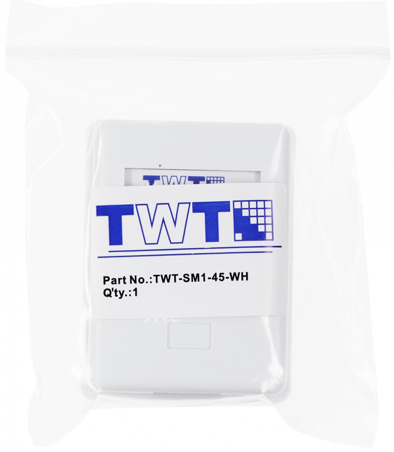 Настенная розетка, 1 порт RJ-45 категории 5е, UTP, белая