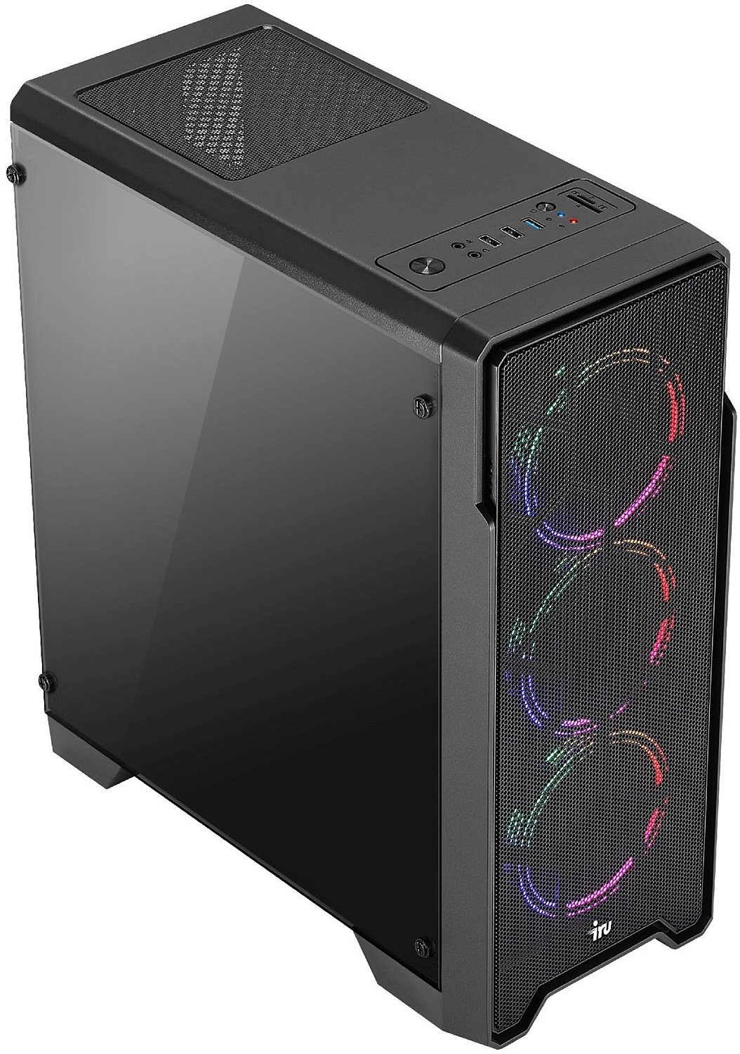 ПК IRU Game 717 TWR i7 10700F (2.9) 32Gb 1Tb 7.2k SSD500Gb RTX3080 10Gb Free DOS GbitEth 750W черный (1471572)