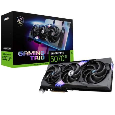 Видеокарта MSI RTX5070Ti GAMING TRIO OC 16GB GDDR7 256bit 3xDP HDMI 3FAN RTL