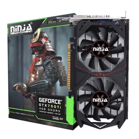 Ninja GTX750Ti (640SP) 4GB GDDR5 128bit VGA DVI HDMI RTL {20} (NH75TI045F) (606861) {20}