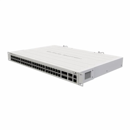 Коммутатор MikroTik Cloud Router Switch 354-48G-4S+2Q+RM with 48 x Gigabit RJ45 LAN, 4 x 10G SFP+ cages, 2 x 40G QSFP+ cages, RouterOS L5, 1U rackmount enclosure, Dual redundant PSU