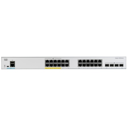 Catalyst 1000 24x 10/100/1000 RJ-45 PoE+, 4x 1Gb SFP uplinks, PoE+ 370W, C1000-24FP-4G-L