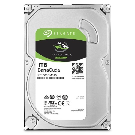 Жесткий диск HDD SATA Seagate  1Tb ST1000DM010, Barracuda 7200 rpm, 64Mb buffer (аналог ST1000DM003), 1 year