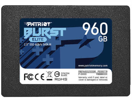 Накопитель SSD Patriot SATA III 960Gb PBE960GS25SSDR Burst Elite 2.5"