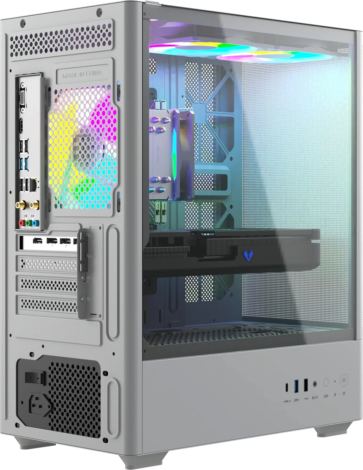 ПК Teclast G03 i5 14400F (2.5) 32Gb SSD1Tb RTX5060TI 8Gb Windows 11 Pro GbitEth WiFi BT 500W белый (G03 14400F32G1T5060T8WKRU)