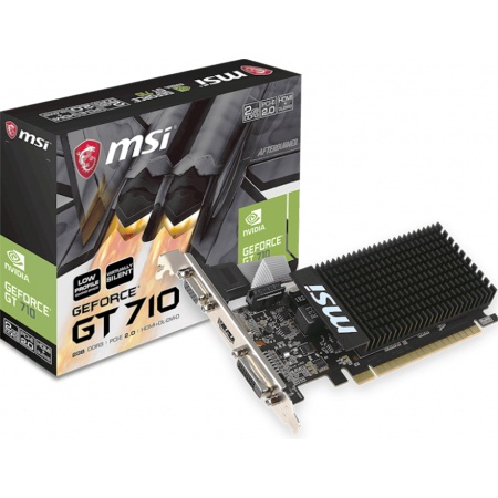 Видеоадаптер VGA MSI GT 710 2GD3H LP PCI-E16 GT710 2GB GDDR3