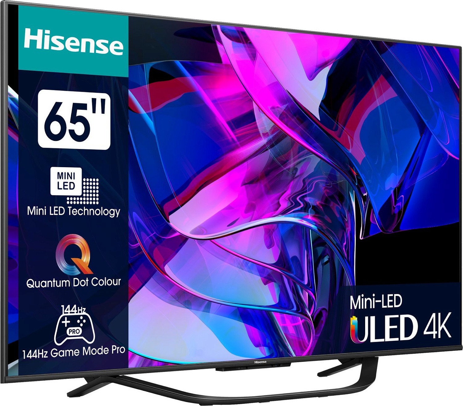 Телевизор QLED Hisense 65" 65U7KQ черный/черный 4K Ultra HD 120Hz DVB-T DVB-T2 DVB-C DVB-S DVB-S2 USB WiFi Smart TV (RUS)