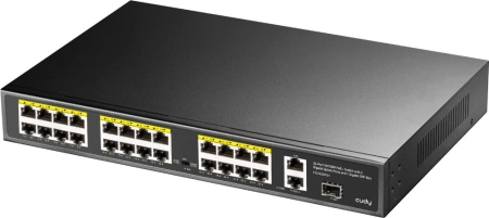 Коммутатор Cudy FS1026PS1 (L2) 24x100Мбит/с 2x1Гбит/с 1SFP 24PoE 24PoE+ 300W неуправляемый