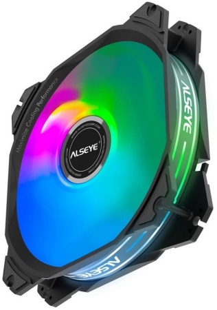 Вентилятор Alseye M120-PB RGB 120x120mm черный 4-pin 23.6dB 38gr Ret