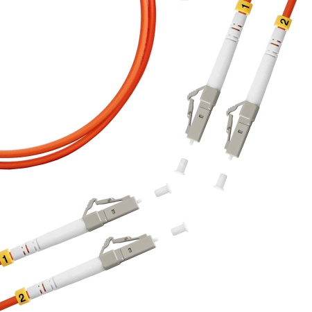 PAT.6217 Патчкорд LC(UPC)-LC(UPC) MM OM3 3mm duplex LSZH - 3m (orange)