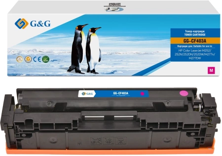 Картридж Cartridge G&G 201A для HP CLJ M252/252N/252DN/252DW/M277n/M277DW, с чипом (1 400), пурпурный (аналог CF403A)