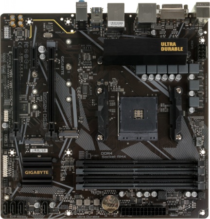 Материнская плата Gigabyte B550M DS3H Soc-AM4 AMD B550 4xDDR4 mATX AC`97 8ch(7.1) GbLAN RAID+DVI+HDMI