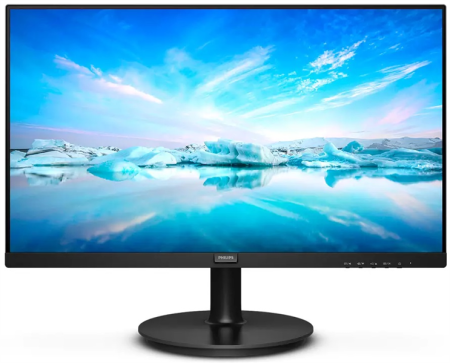 Монитор 21,5" Philips 222V8LA 1920x1080, LED, 16:9, VA, 250cd, 3000:1, MID, 4ms, 178/178, VGA, DP, HDMI, 75Hz, Speakers, Tilt, Внутр, VESA,  Black, 3y