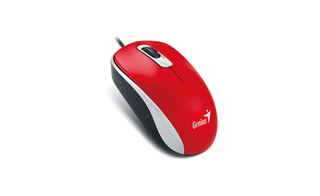 Мышь DX-110, USB, G5, красная (red, optical 1000dpi, подходит под обе руки) new package
