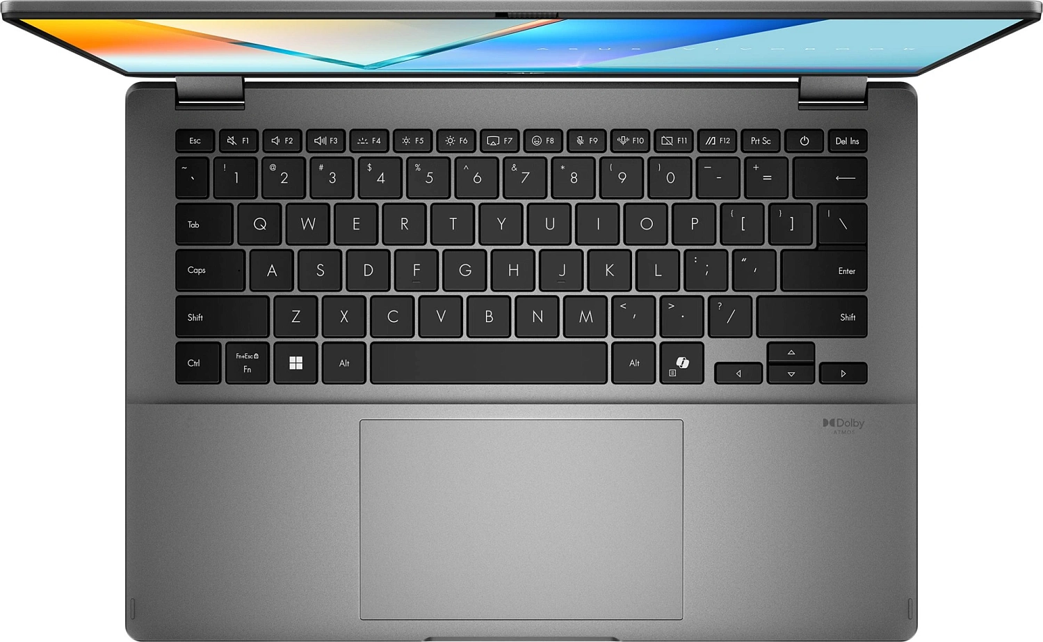 Ноутбук Asus Vivobook 14 Flip TP3407AA-SG111W Core Ultra 7 355 16Gb SSD512Gb Intel Graphics 14" OLED Touch WUXGA (1920x1200) Windows 11 Home grey WiFi BT Cam (90NB17C1-M007C0)