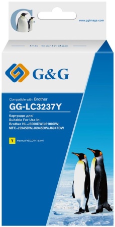 Картридж струйный G&G GG-LC3237Y желтый (18.4мл) для Brother HL-J6000DW/J6100DW