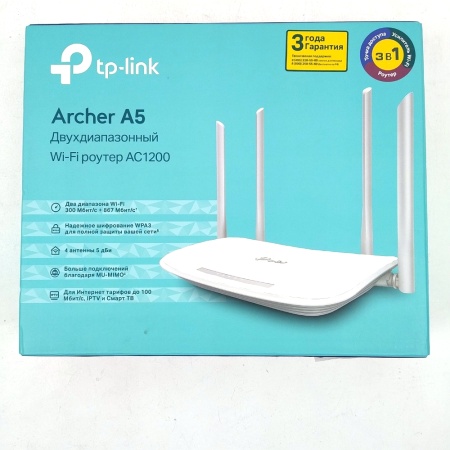 Archer A5 уц-3-49 AC1200 Двухдиапазонный Wi-Fi роутер, {10} (084134)