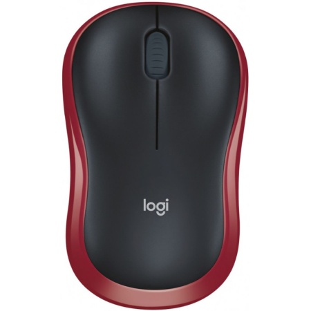 Мышь беспроводная Logitech M185 Red красная, оптическая, 1000dpi, 2.4GHz, USB-ресивер Logitech Unifying®