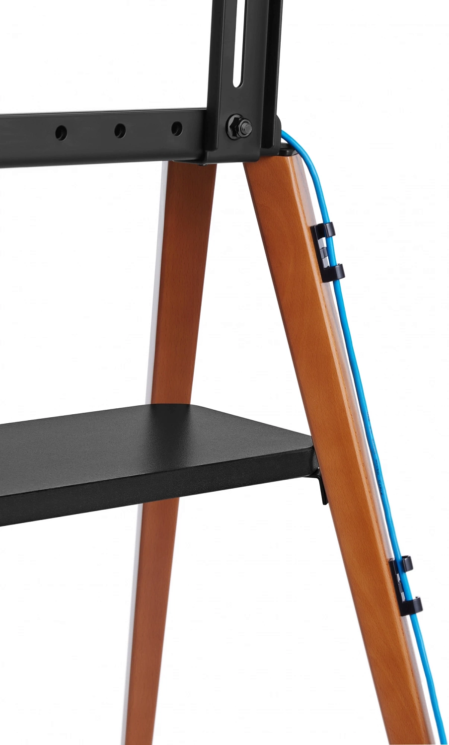 Подставка для телевизора Cactus CS-ST3647BKWN черный/орех 49"-75" макс.40кг напольный