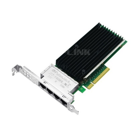 Сетевой адаптер Lr-Link LRES1013PT PCIe v3.0 x8 4*RJ45 10G NIC Card на базе Intel X710