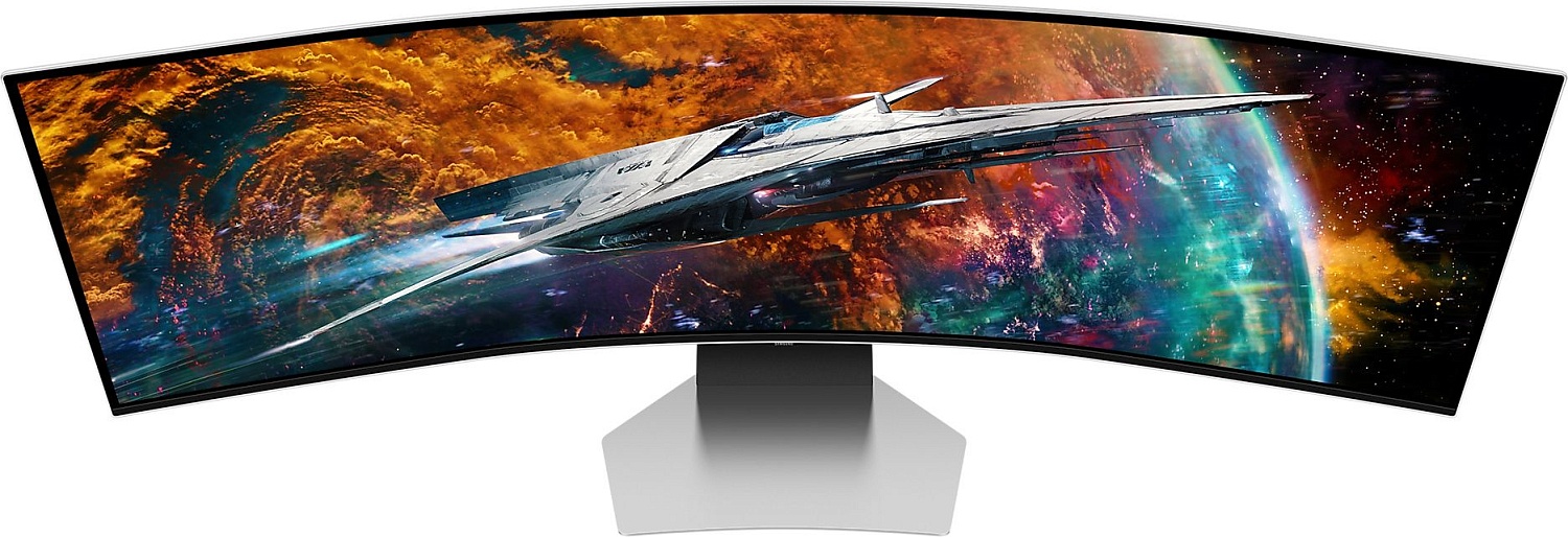Монитор Samsung 49" S49CG954SI серебристый OLED LED 0.03ms 32:9 HDMI M/M матовая HAS 1000000:1 250cd 178гр/178гр 5120x1440 240Hz DP 2K USB 4.3кг