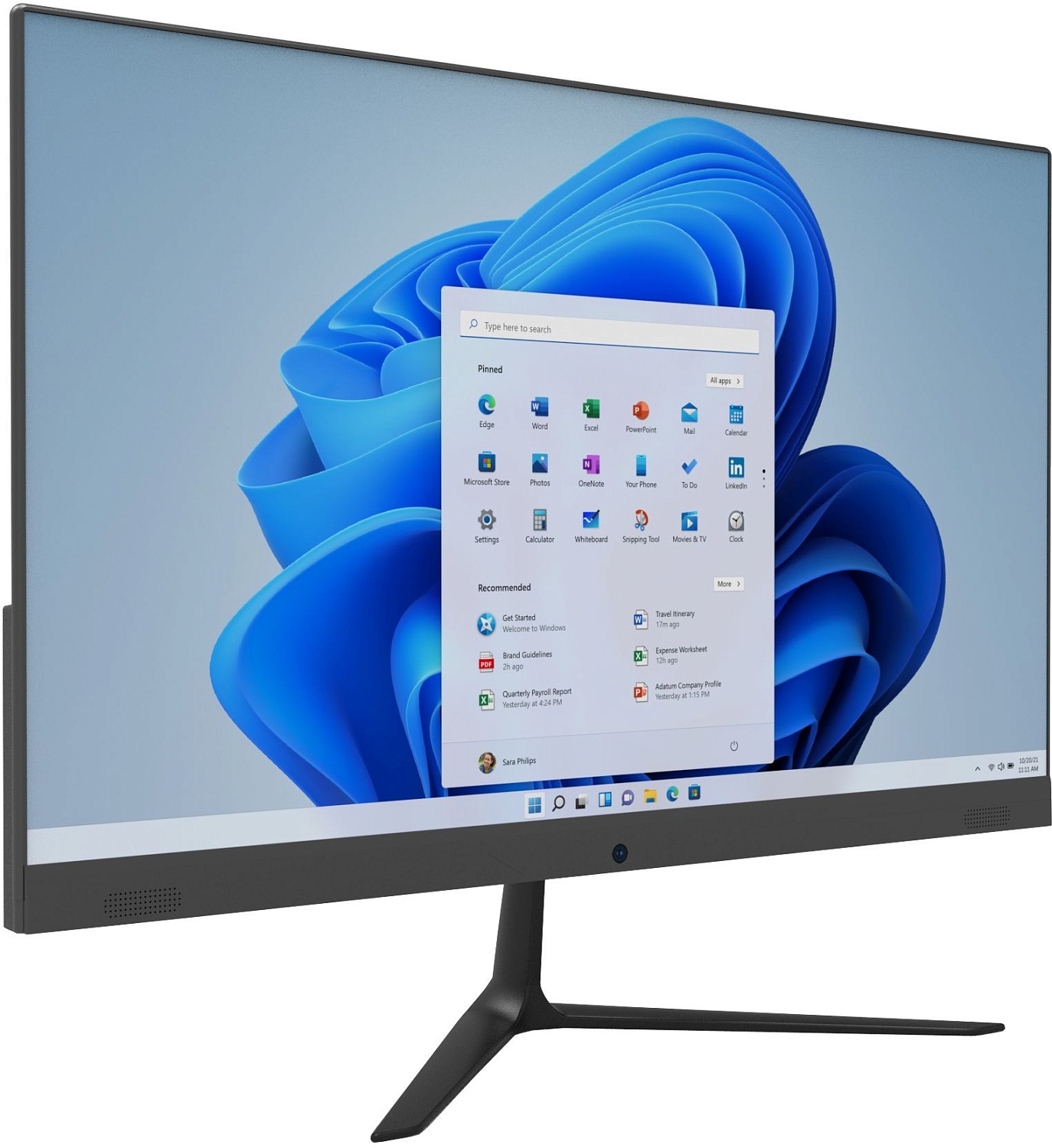 Моноблок IRU P233 23.8" Full HD i3 1005G1 (3.6) 16Gb SSD256Gb Windows 11 Professional GbitEth WiFi BT 120W Cam черный 1920x1080