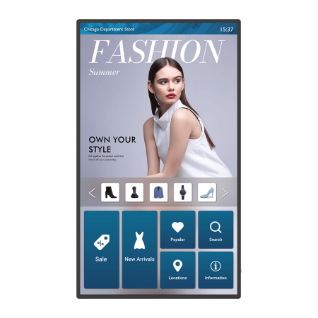 Интерактивная панель 55'' 16:9 3840x2160(UHD 4K) IPS, TOUCH, 40-touch point, 60 Hz, 400cd/m2, H178°/V178°, 1300:1, 1.07B, 9 ms, VGA, 3xHDMI, DP, RJ-45,  2xUSB Type A, USB Type B, Speakers, OPS Slot, WiFi, Android 8, 18/7, 3Y, Black