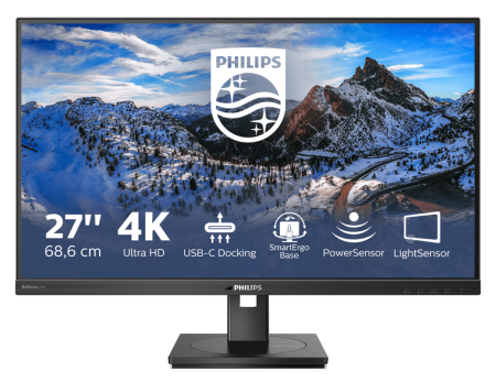 Монитор LCD 27'' [16:9] 3840x2160(UHD 4K) IPS, nonGLARE, 60 Hz, 350 cd/m2, H178°/V178°, 1000:1, 50М:1, 1.07B, 4ms, 2xHDMI, DP, USB-C, USB-Hub, Height adj, Pivot, Tilt, Swivel, Speakers, 3Y, Black