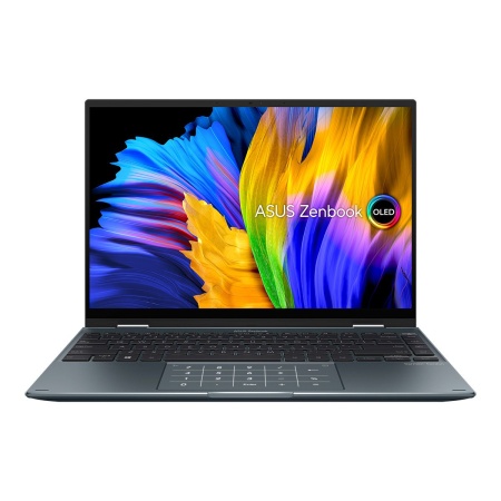 Ноутбук ASUS Zenbook 14 Flip UP5401ZA-KN012W Intel® Core i5-12500H/8GB/SSD512GB/14"/2.8K (2880x1800)/OLED)/Touch/90Hz/Win11/Pine Grey (90NB0XL1-M002C0)