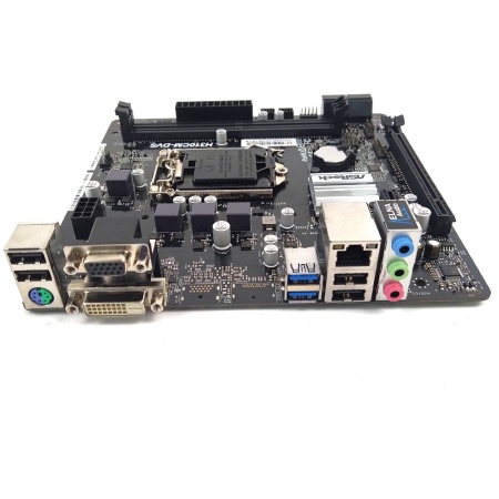 H310CM-DVS уц-5-1 Socket 1151, Intel®H310, 2xDDR4-2666, D-SUB+DVI-D, 1xPCI-Ex16, 1xPCI-Ex1, 4xSATA3, 8 ChAudio, GLan, (4+2)xUSB2.0, (2+2)xUSB3.1, 1xPS/2, mATX, RTL, {20}