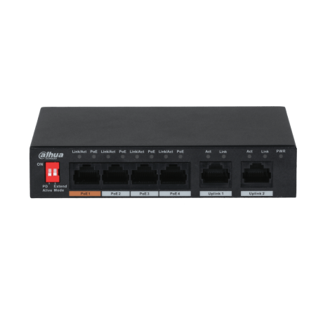 Коммутатор Dahua DH-PFS3006-4ET-60 4x100Mb 4PoE неуправляемый