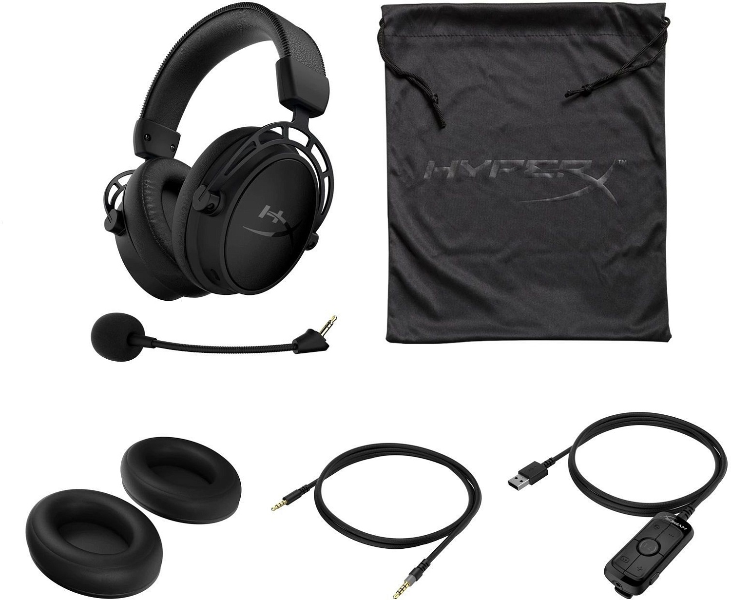 Наушники с микрофоном HyperX Cloud Alpha S Blackout черный 1м мониторные оголовье (4P5L2AA)