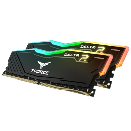 16GB Team Group DDR4 3200 DIMM DELTA RGB Black Gaming Memory TF3D416G3200HC16CDC01 Non-ECC 8GBx2 TF3D416G3200HC16CDC01 CL16 1.35V RTL (643246)