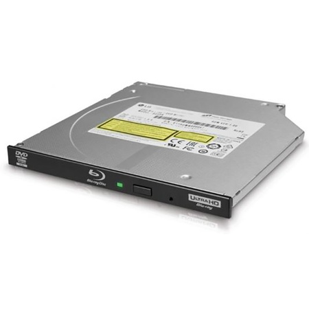 LG Blu-ray BD-RE DL Internal Slim ODD BU40N SATA, M-DISC 4x, BD-R 6x, BD-R DL 6x, BD-RE 2x, DVD±R BU40N 8x, DVD±RW 8/6x, DVD±R DL 6x, DVD-RAM 5x, CD-RW 16x, CD-R 24x, DVD-ROM 8x, CD 24x, Ultra HD, M-DISC, 9.5mm, Black, Bulk