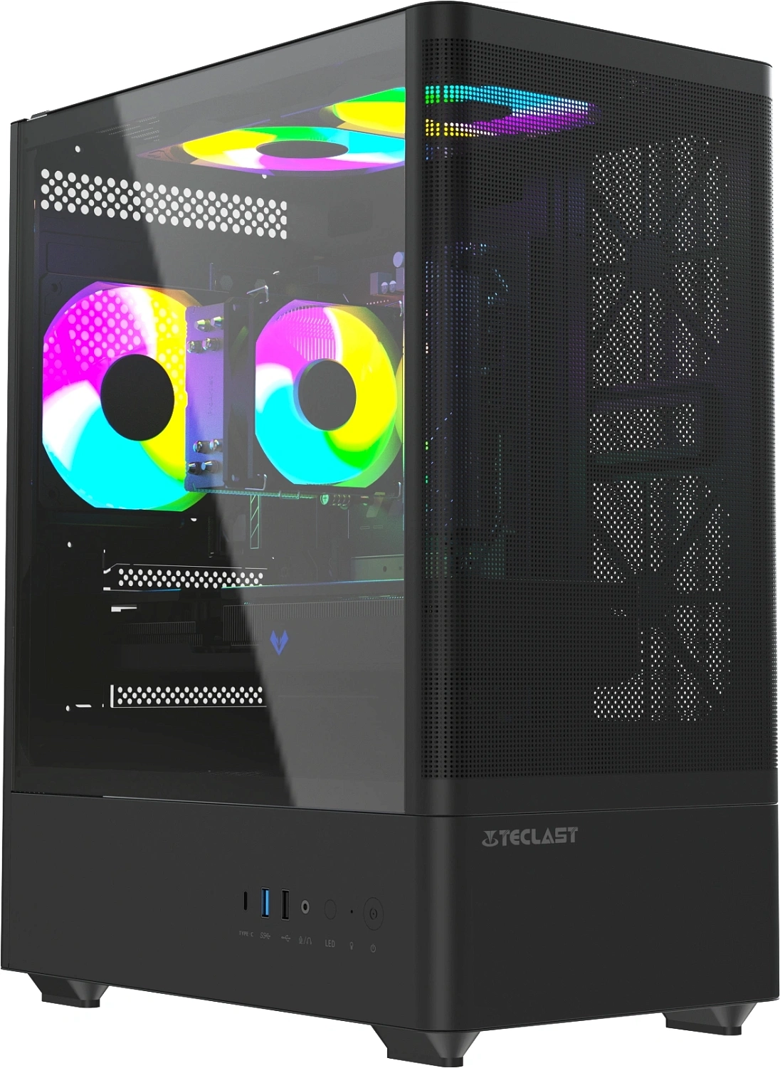 ПК Teclast G03 Ryzen 7 7700 (3.8) 32Gb SSD1Tb RTX5060TI 8Gb Windows 11 Pro GbitEth WiFi BT 500W черный (G03 770032G1T5060T8BKRU)