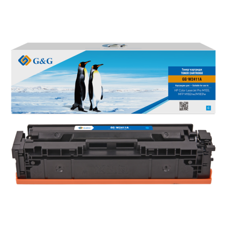 Картридж лазерный G&G GG-W2411A голубой (850стр.) для HP Color LaserJet Pro M155;MFP M182nw/M183fw