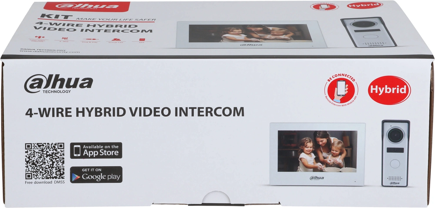 Комплект домофона Dahua DHI-KTH01 белый