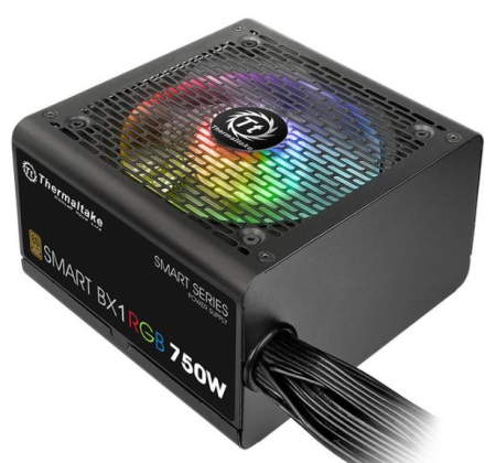 Блок питания Thermaltake ATX 750W Smart BX1 RGB 80+ bronze (20+4pin) APFC 120mm fan color LED 8xSATA RTL