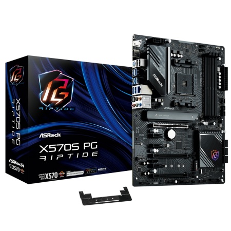 X570S PG RIPTIDE, Socket AM4, AMD X570, 4xDDR4-3200, HDMI, 3xPCI-Ex16, 3xPCI-Ex1, 6xSATA3(RAID 0/1/10), 2xM.2, 8 Ch Audio, 2x2.5GLan, WIFI, (2+4)xUSB2.0, (5+4)xUSB3.2, (1+1)xUSB3.2 Type-C™, 1xPS/2, ATX, RTL {10} (935336)