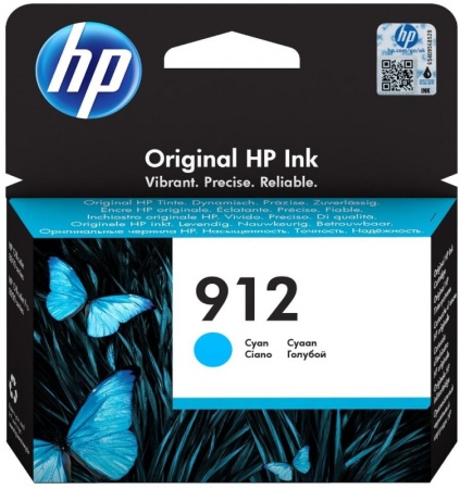 Картридж струйный HP 912 3YL77AE голубой (315стр.) для HP OfficeJet 801x/802x