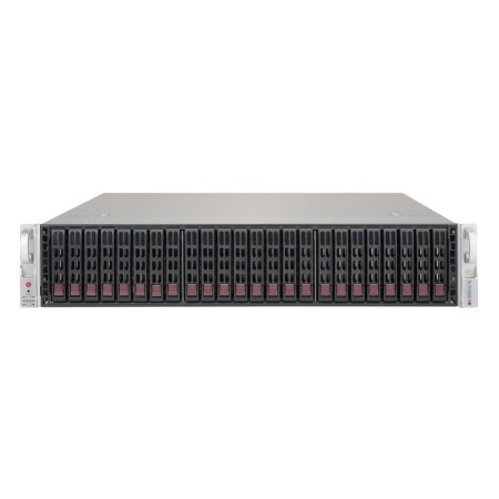 SuperMicro CSE-216BE2C-R609JBOD 2U Storage JBOD Chassis with capacity 24 x 2.5" hot-swappable HDDs bays, Dual Expander Backplane Boards support SAS3/2 HDDs with 12Gb/s throughput