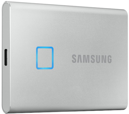 1.8" 1TB Samsung T7 Touch Silver External SSD MU-PC1T0S/WW USB 3.2 Gen 2 Type-C, 1050/1000 RTL {5} MU-PC1T0S/WW (195266)