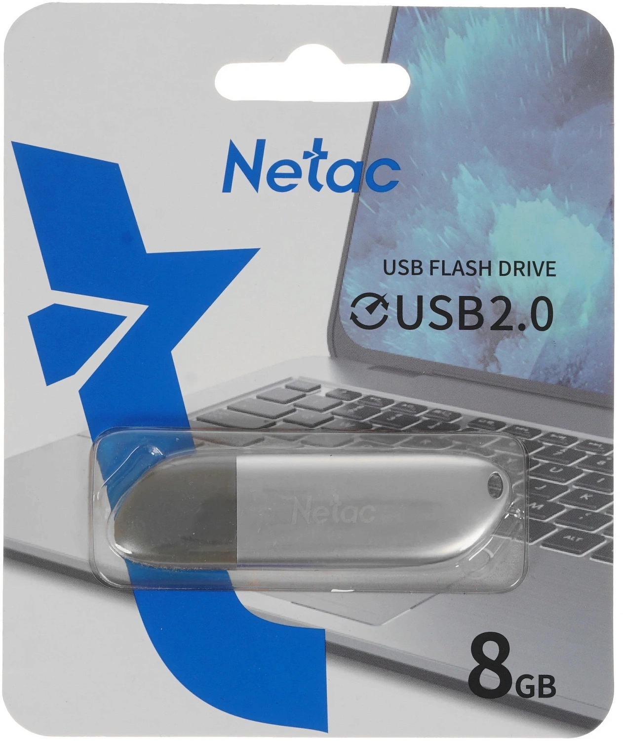 Флеш Диск Netac 8GB U352 NT03U352N-008G-20PN USB2.0 серебристый