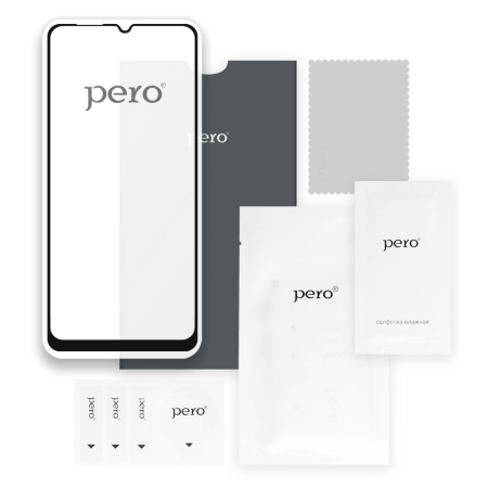 Защитное стекло PERO Full Glue для Vivo V17/V17 Neo, черное