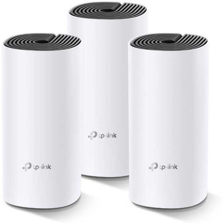 Бесшовный Mesh роутер TP-Link Deco M4 (DECO M4(3-PACK)) AC1200 10/100/1000BASE-TX белый (упак.:3шт)