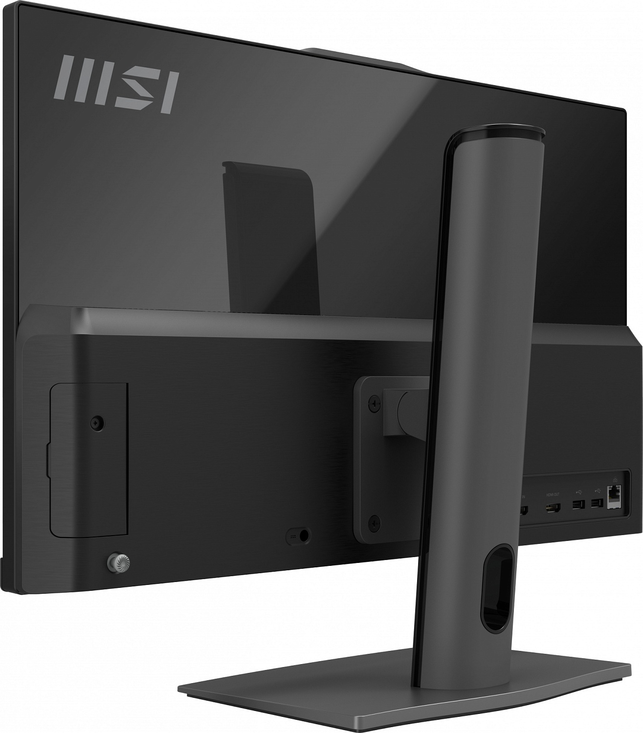 Моноблок MSI Modern AM242P 12M-630RU 23.8" Full HD PG 8505 (1.2) 4Gb SSD128Gb UHDG Windows 11 Professional GbitEth WiFi BT 120W клавиатура мышь Cam черный 1920x1080