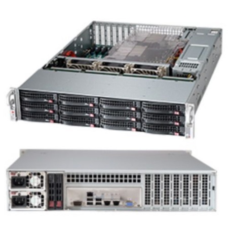 Корпус Supermicro SuperChassis 2U 826BE1C-R920LPB/ noHDD(12)LFF/noHDD(2)SFF/ 7xLP/ 2x920W Platinum(13.68"x13",12"x13" with rear 2.5" HDD)E-ATX/ Expander Backplane